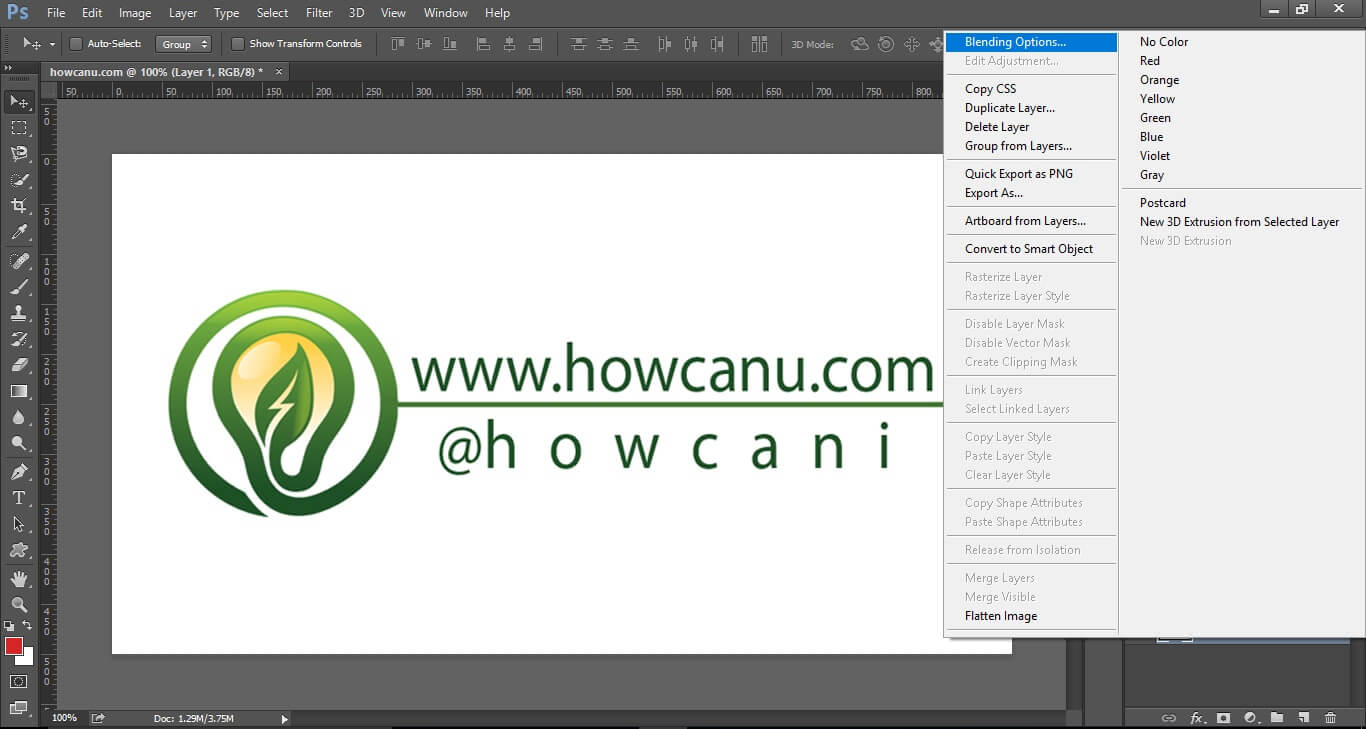 آموزش اصول اولیه فتوشاپ www.howcanu.com