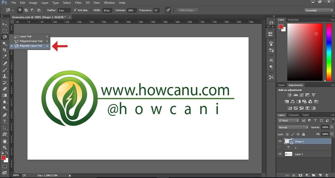 آموزش اصول اولیه فتوشاپ www.howcanu.com