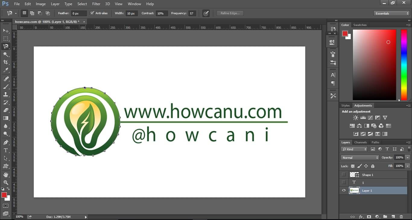 آموزش اصول اولیه فتوشاپ www.howcanu.com