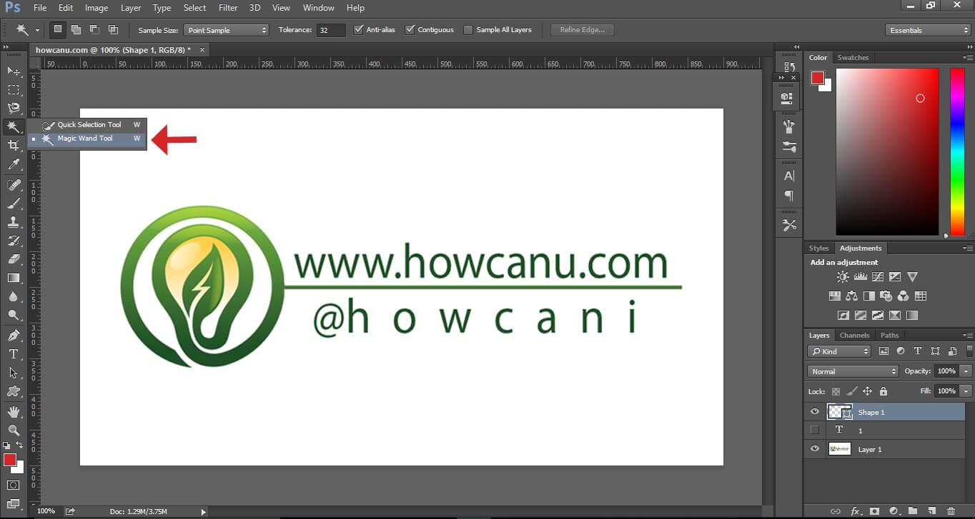 آموزش اصول اولیه فتوشاپ www.howcanu.com