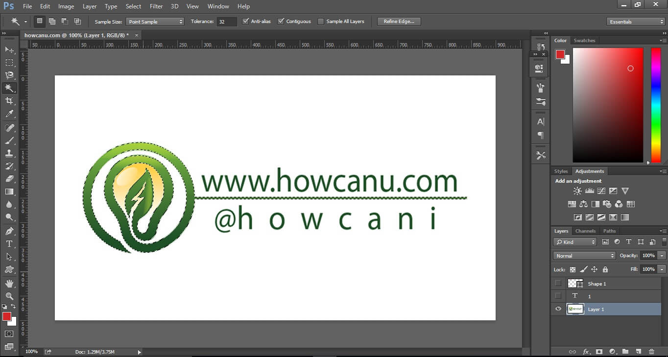 آموزش اصول اولیه فتوشاپ www.howcanu.com