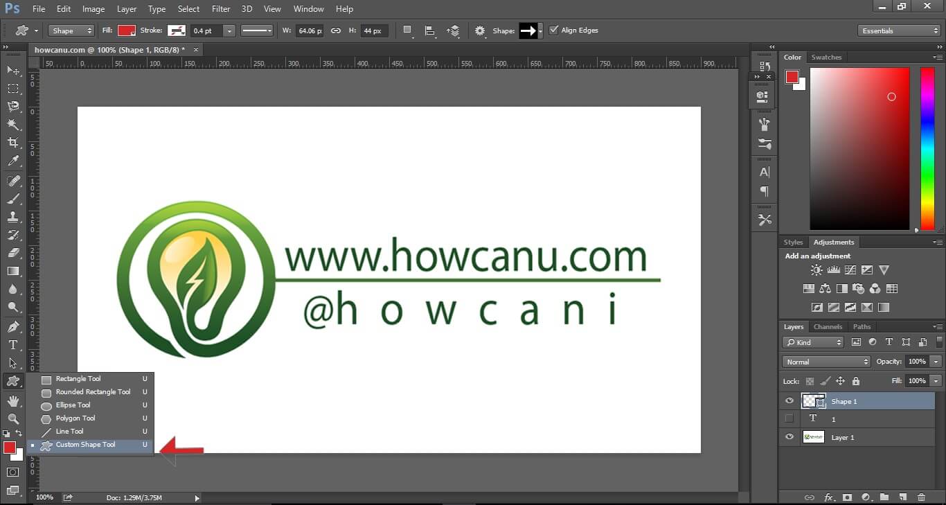 آموزش اصول اولیه فتوشاپ www.howcanu.com